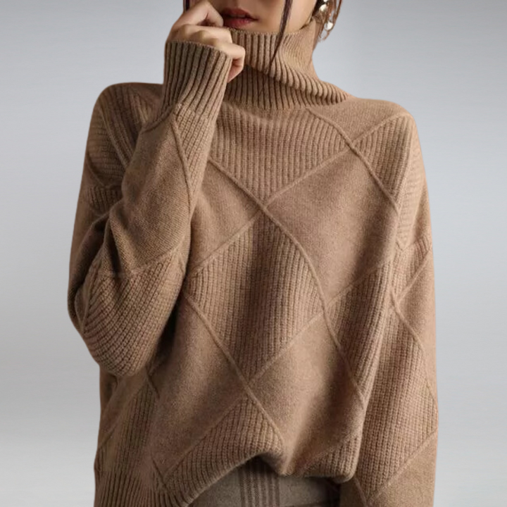 Damen Rollkragenpullover Aus Kaschmir
