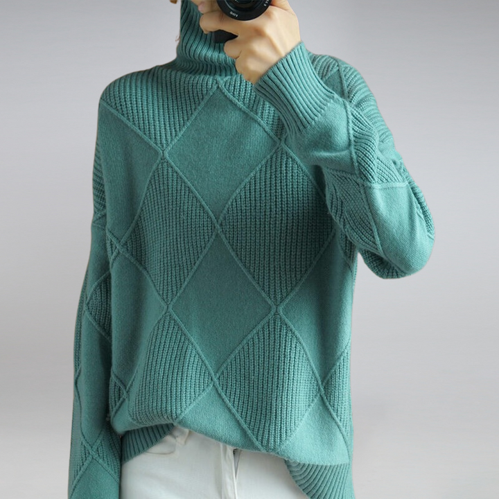 Damen Rollkragenpullover Aus Kaschmir