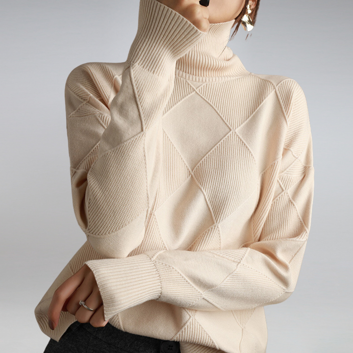 Damen Rollkragenpullover Aus Kaschmir