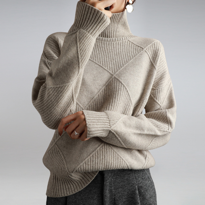 Damen Rollkragenpullover Aus Kaschmir