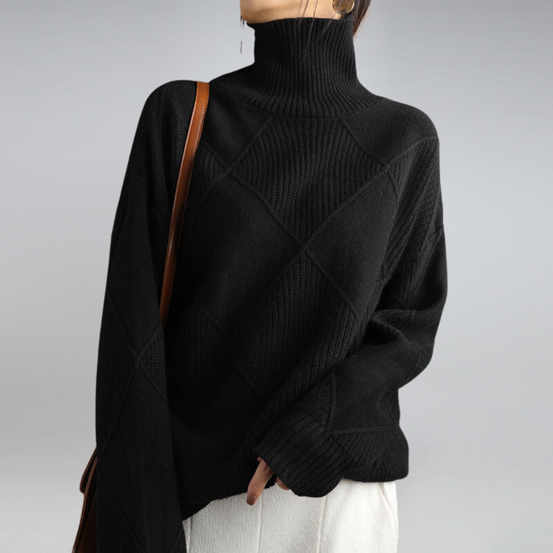 Damen Rollkragenpullover Aus Kaschmir