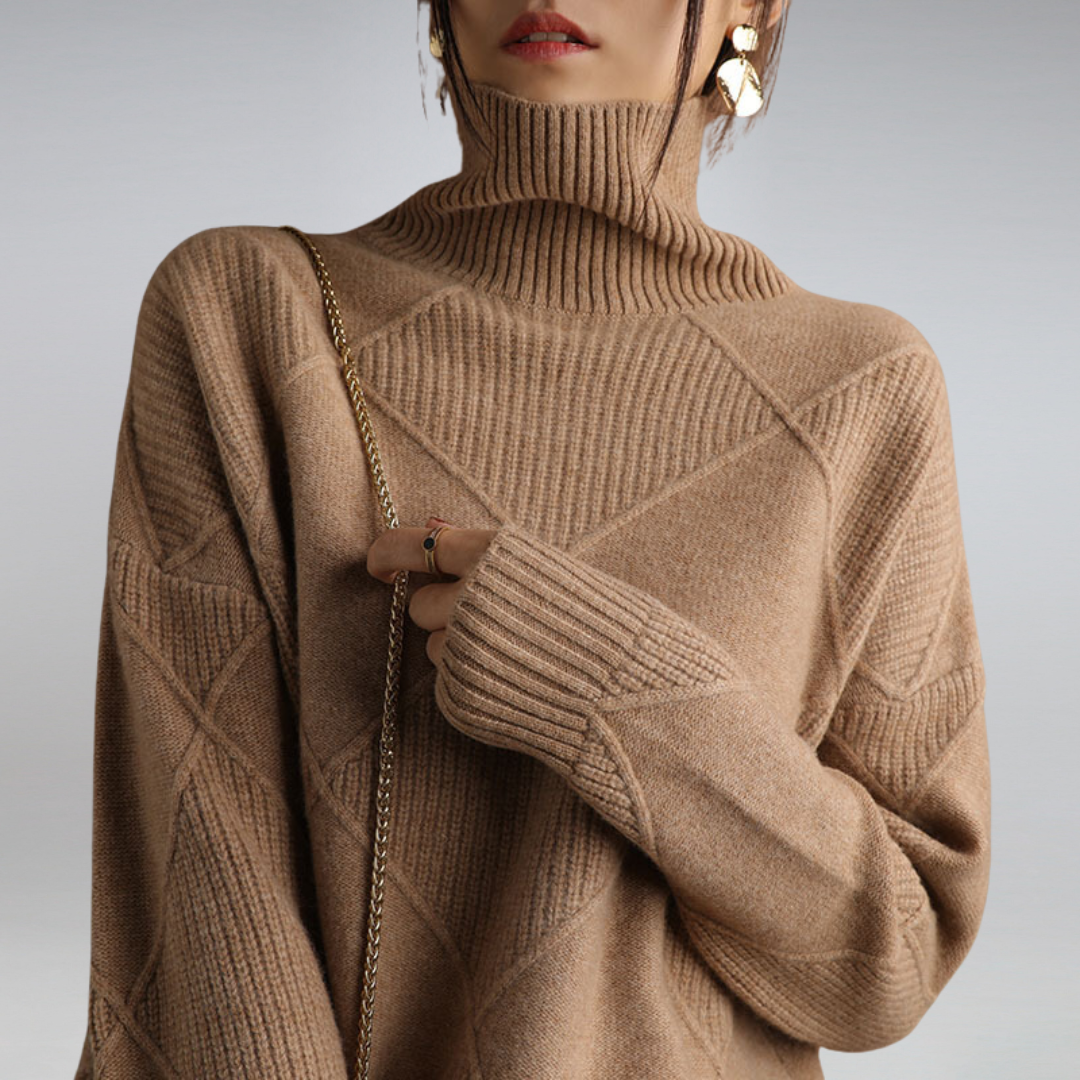 Damen Rollkragenpullover Aus Kaschmir