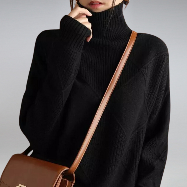 Damen Rollkragenpullover Aus Kaschmir