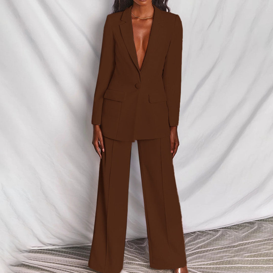 Damen Zweiteiler Blazer Und Hose