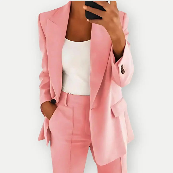 Damen Zweiteiler Hosenanzug Business Outfit