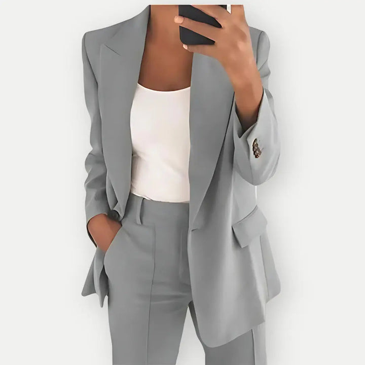 Damen Zweiteiler Hosenanzug Business Outfit