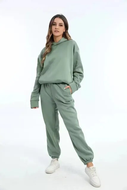 Damen Kapuzenpullover Und Jogginghose Set