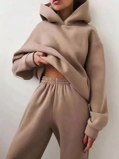 Damen Kapuzenpullover Und Jogginghose Set