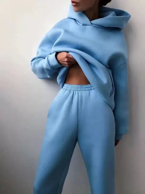Damen Kapuzenpullover Und Jogginghose Set