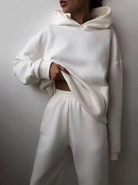 Damen Kapuzenpullover Und Jogginghose Set