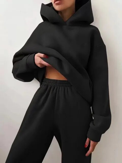 Damen Kapuzenpullover Und Jogginghose Set