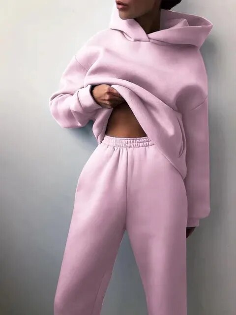 Damen Kapuzenpullover Und Jogginghose Set