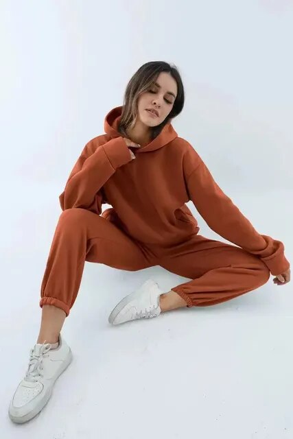 Damen Kapuzenpullover Und Jogginghose Set
