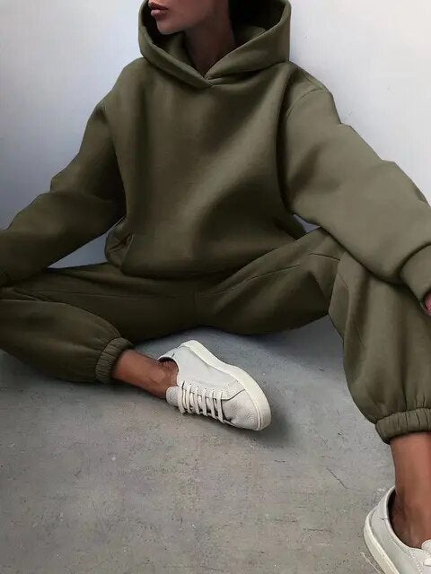 Damen Kapuzenpullover Und Jogginghose Set