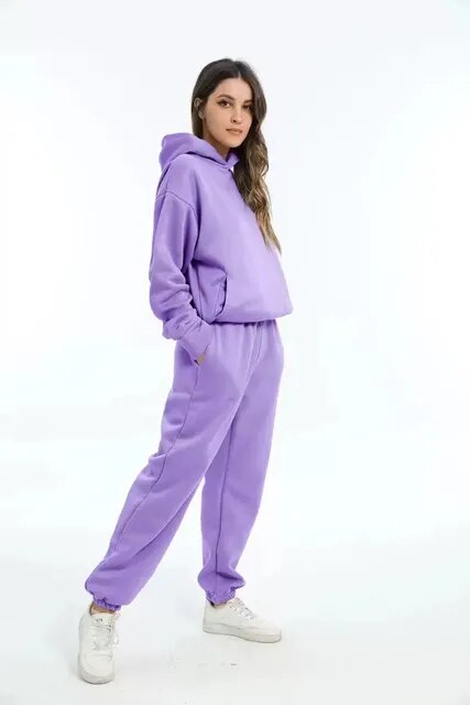 Damen Kapuzenpullover Und Jogginghose Set