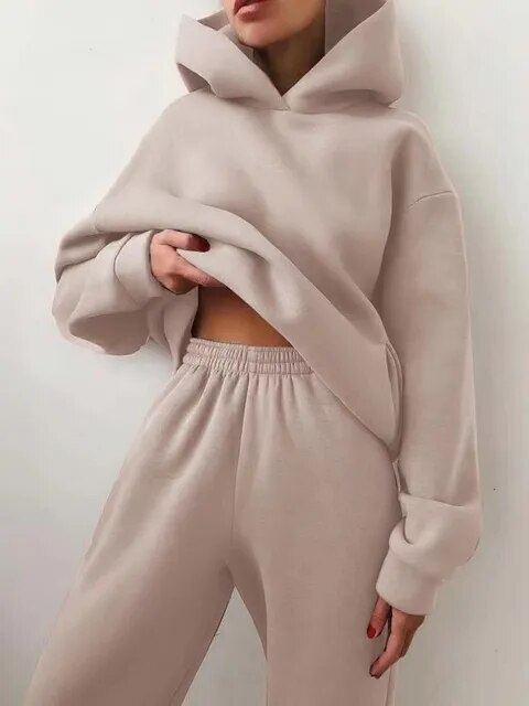 Damen Kapuzenpullover Und Jogginghose Set
