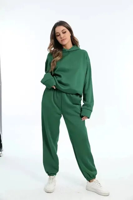 Damen Kapuzenpullover Und Jogginghose Set
