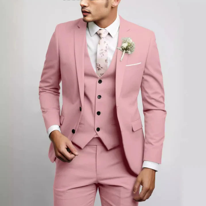 Herren Hochzeitsgast Anzug Slim Fit Dreiteilig