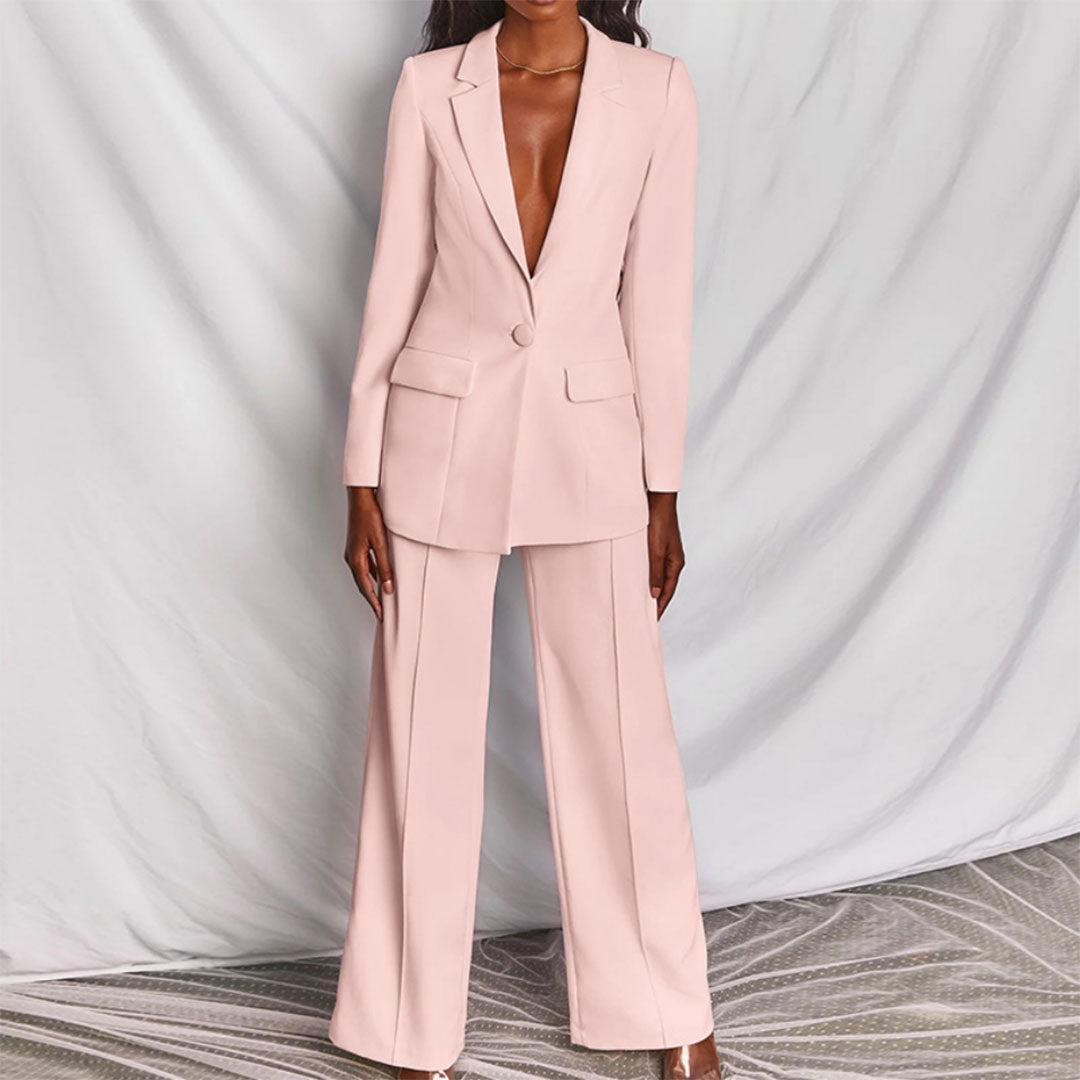 Damen Zweiteiler Blazer Und Hose
