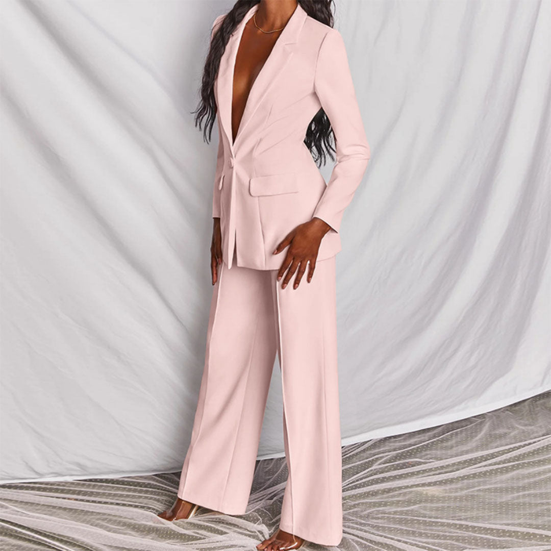 Damen Zweiteiler Blazer Und Hose