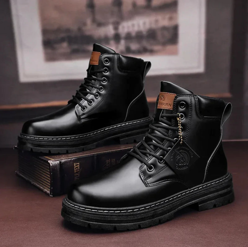 Herren Schnürstiefel Mit Profilsohle