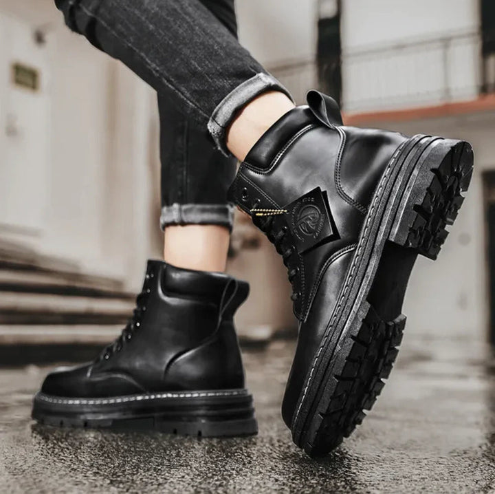 Herren Schnürstiefel Mit Profilsohle