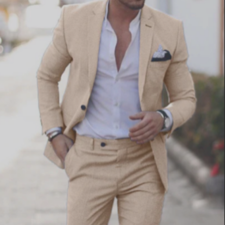 Herren Sommer Anzug Zweiteilig Mit Blazer Und Hose