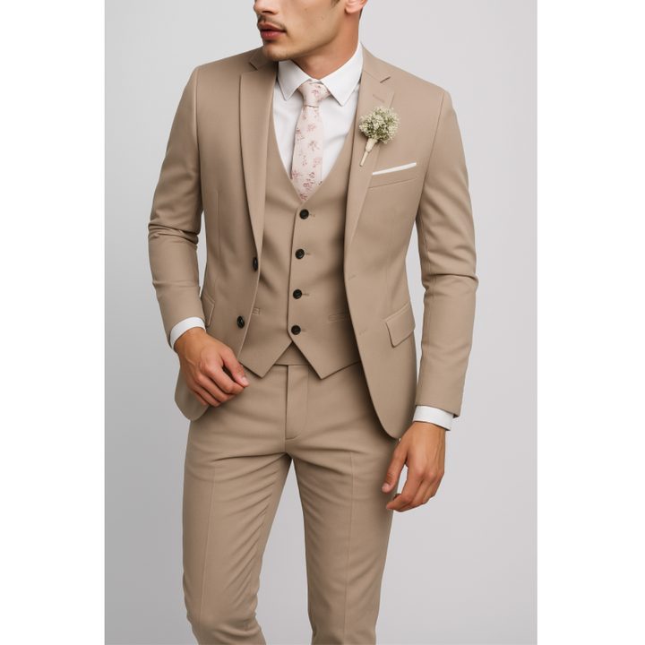 Herren Hochzeitsgast Anzug Slim Fit Dreiteilig