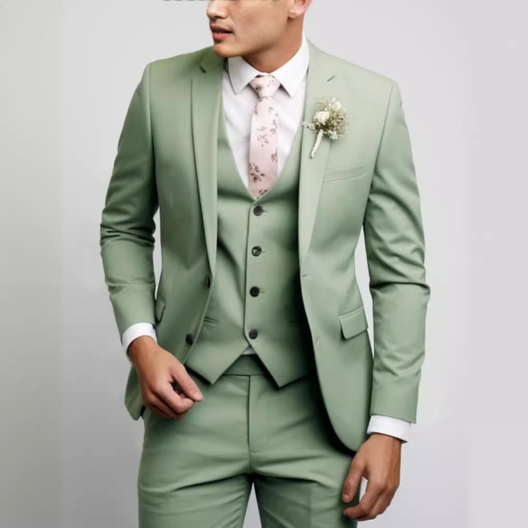 Herren Hochzeitsgast Anzug Slim Fit Dreiteilig