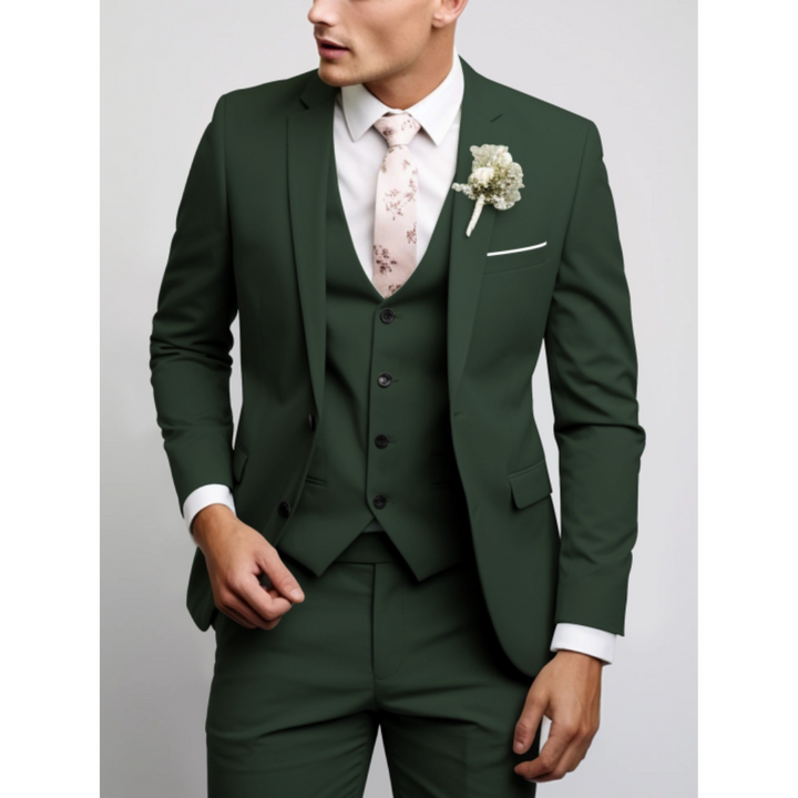 Herren Hochzeitsgast Anzug Slim Fit Dreiteilig
