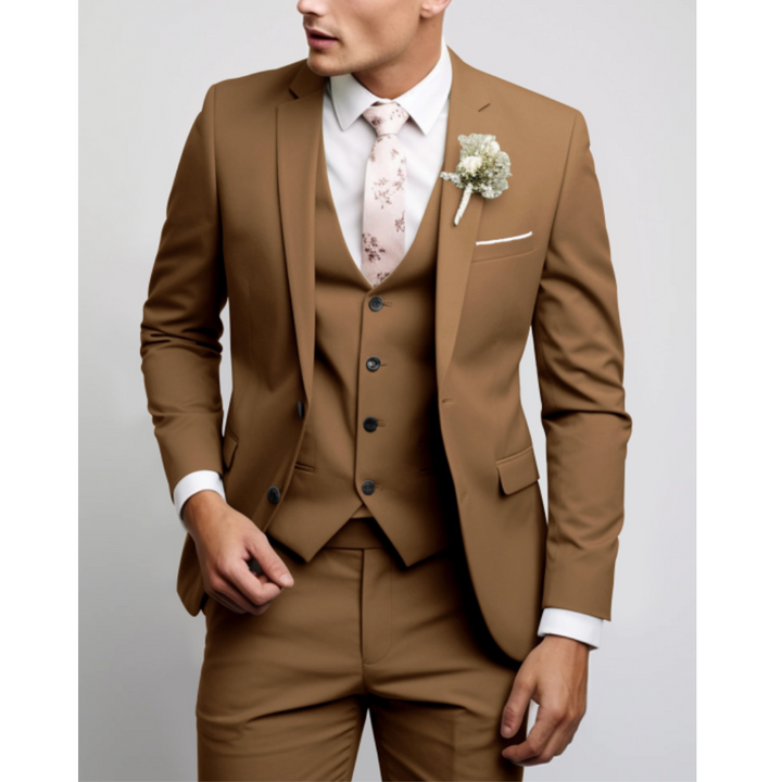 Herren Hochzeitsgast Anzug Slim Fit Dreiteilig