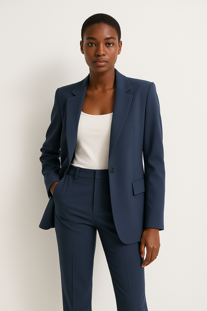 Damen Zweiteiler Hosenanzug Business Outfit