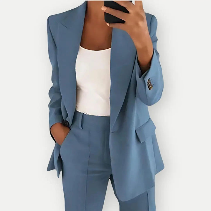 Damen Zweiteiler Hosenanzug Business Outfit
