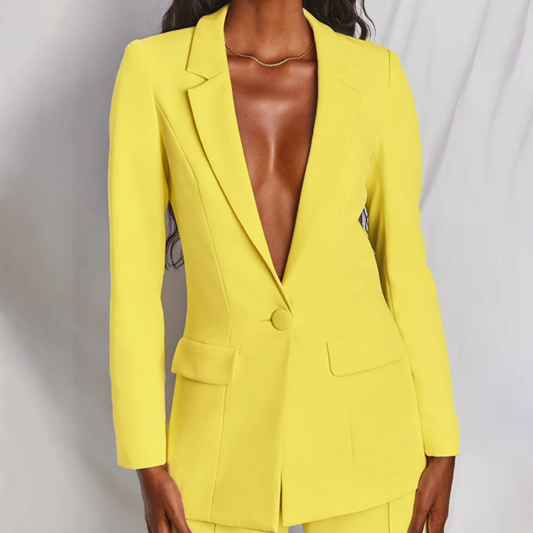 Damen Zweiteiler Blazer Und Hose