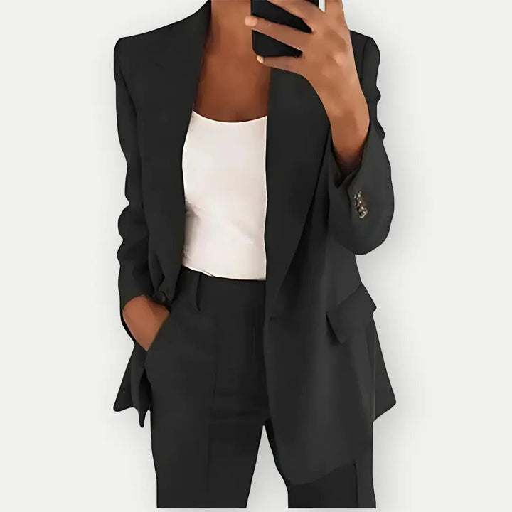 Damen Zweiteiler Hosenanzug Business Outfit